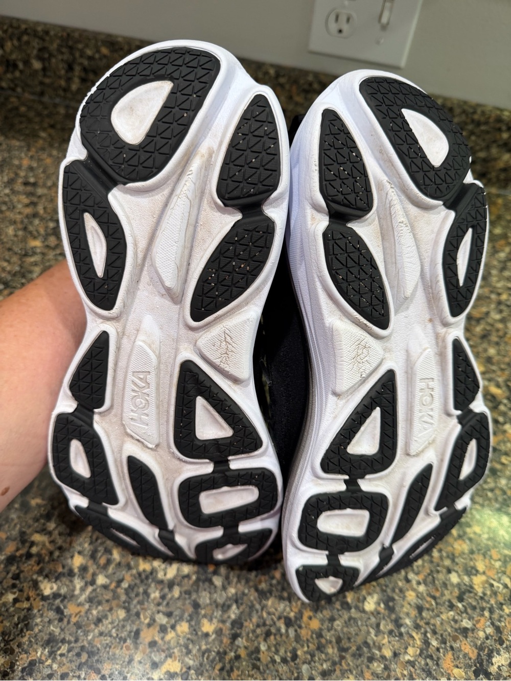 Hoka Black and White Road-Running Trainers ladies 10.5 - Picture 9 of 11